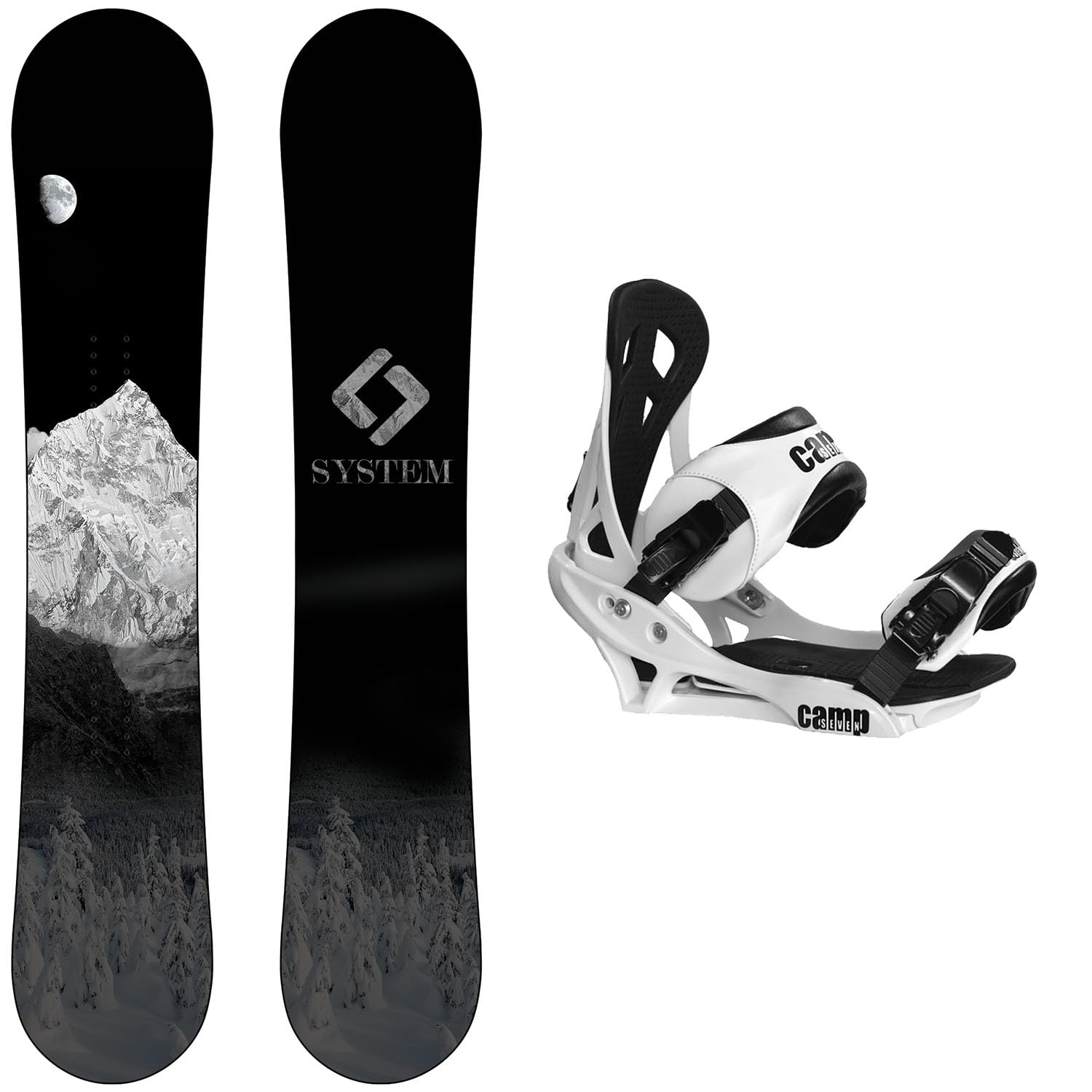 Amazon.com : System MTN Snowboard with Summit Bindings Men's